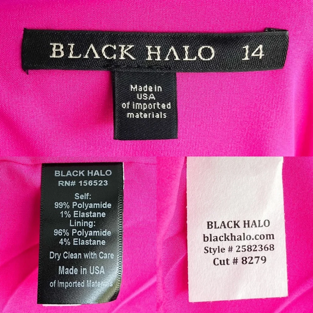 Black Halo Esthero Dress Stretch Pebble Crepe in Vibrant Pink Women’s 14